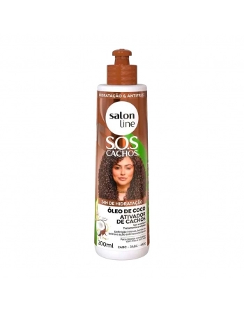 ATIVADOR DE CACHOS COCO SOS CACHOS 300ML SALON LINE