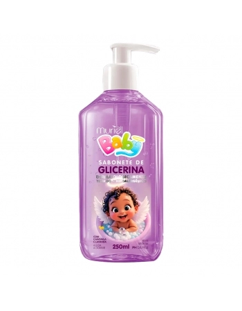 SABONETE LIQ GLICERINADO BABY MURIEL LAVANDA C/ VALVULA 250ML