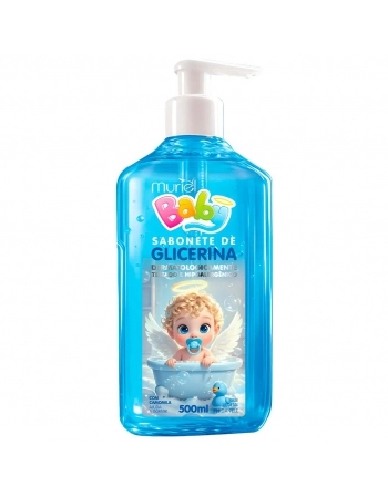 SABONETE LIQ GLICERINADO BABY MURIEL AZUL C/ VALVULA 500ML