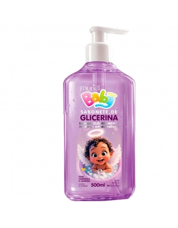 SABONETE LIQ GLICERINADO BABY MURIEL LAVANDA C/ VALVULA 500ML