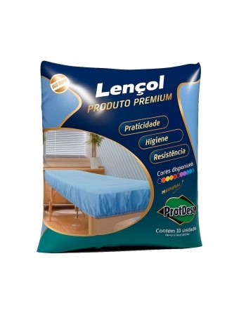 LENCOL DESCARTAVEL C/ELASTICO 210X90 PCT C/10 PROTDESC