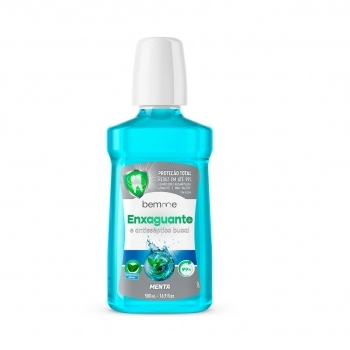 ENXAGUANTE BUCAL MENTA COM ALCOOL 500ML BEM-ME