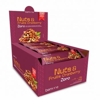 BARRA CEREAL NUTS CRANBERRY ZERO 25G BEM ME