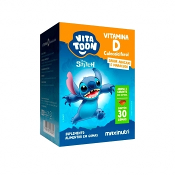 VITATOON STITCH VITAMINA D SABOR ABACAXI C/ MARACUJA C/ 30 GOMAS MAXINUTRI