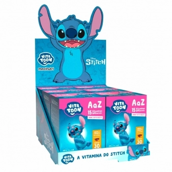 VITATOON STITCH (DISPLAY 06 UN C/ 30 GOMAS) POLIVITAMINICO AAZ SABOR TUTTI-FRUTTI MAXINUTRI