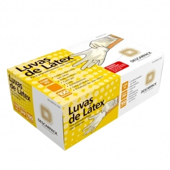 LUVA DE LATEX COM TALCO TAM G INMETRO DESCARPACK