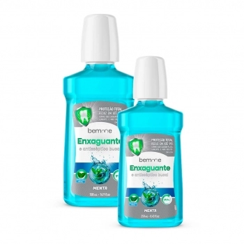 KIT ENXAGUANTE BUCAL MENTA COM ÁLCOOL 500ML+250ML BEM-ME