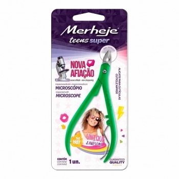 ALICATE PARA CUTICULA TEENS VERDE MEREJE