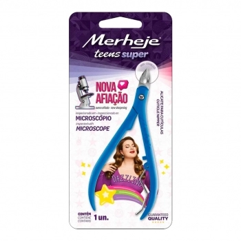 ALICATE PARA CUTICULA TEENS AZUL MEREJE