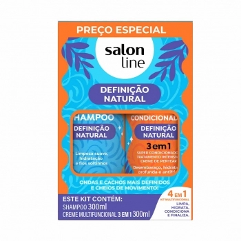 KIT SHAMPOO+COND. 300ML DEFINICAO NATURAL SALON LINE