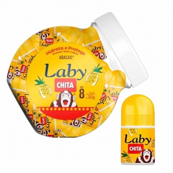 LABY CHITA PROTETOR SOLAR LABIAL FPS8 ABACAXI PUSH PULL 3,5G POTE C/30