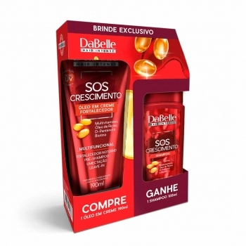 KIT EXPLOSAO DE BRILHO OLEO EM CREME 190ML + SH 100ML DABELLE