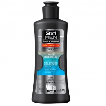 SHAMPO ANTICASPA MURIEL 3X1 VITA CAPILI MEGA HIDRATACAO 200ML