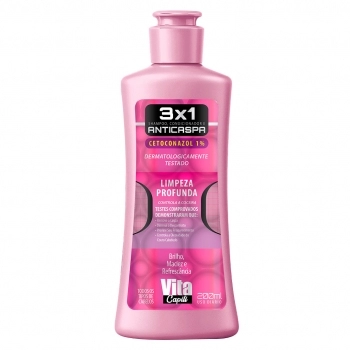 SHAMPO ANTICASPA MURIEL 3X1 VITA CAPILI FEMININO LIMPEZA PROFUNDA 200ML