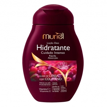LOCAO HIDRATANTE CORPORAL MURIEL CEREJA COM COLAGENO ACAO DES 200ML