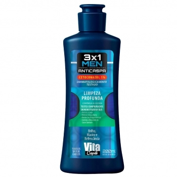 SHAMPO ANTICASPA MURIEL 3X1 VITA CAPILI LIMPEZA PROFUNDA 200ML