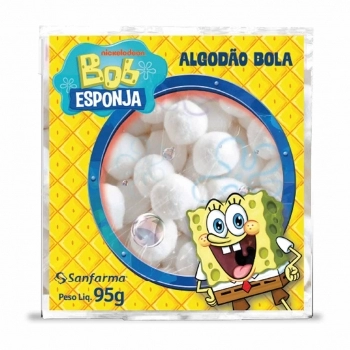 ALGODAO BOLINHAS 95G BOB ESPONJA SANFARMA