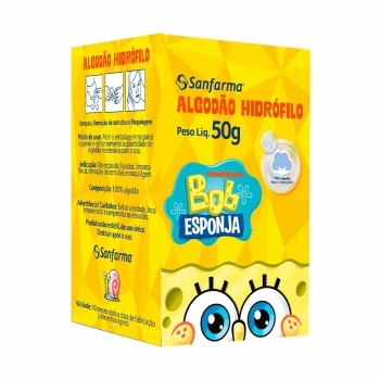 ALGODAO HIDROFILO 50G BOB ESPONJA SANFARMA