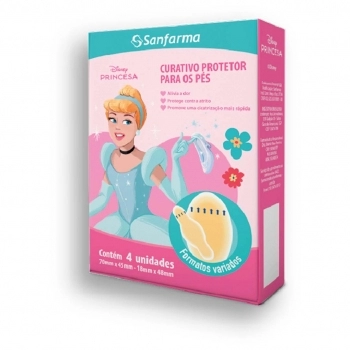 CURATIVO PROTETOR PARA OS PES CINDERELA COM 04 UN SANFARMA