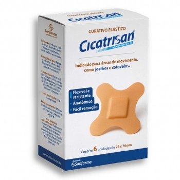 CURATIVO CICATRISAN JOELHOS E COTOVELOS COM 6 UN SANFARMA