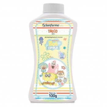 TALCO VEGETAL BOB ESPONJA BABY 100G SANFARMA