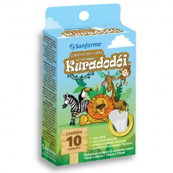 CURATIVO KURADODOI SEM LATEX COM 10 UN SANFARMA