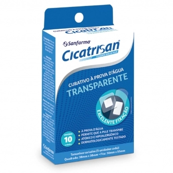 CURATIVO CICATRISAN A PROVA D AGUA VARIADOS COM 10 UN SANFARMA