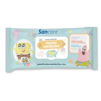 TOALHA UMEDECIDA BOB ESPONJA BABY COM 90 UN SANFARMA