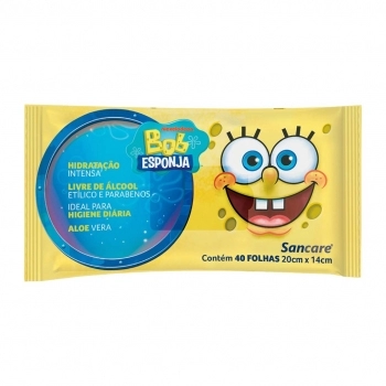 TOALHA UMEDECIDA BOB ESPONJA COM 40 UN SANFARMA