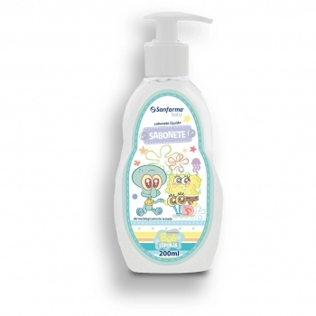 SABONETE LIQUIDO BOB ESPONJA BABY 200ML SANFARMA