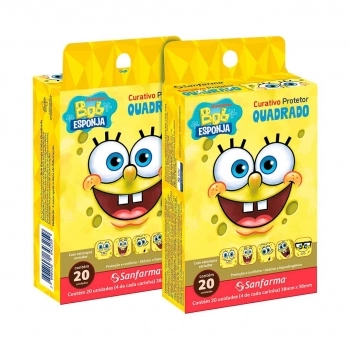 CURATIVO PROTETOR BOB ESPONJA COM 15 UN VARIADOS SANFARMA