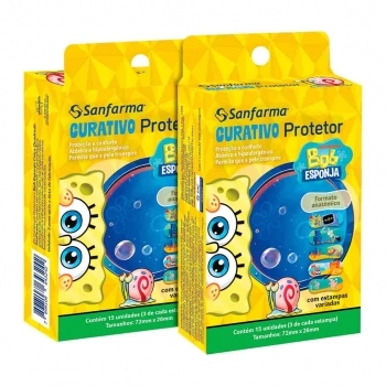 CURATIVO BOB ESPONJA COM 20 UN SANFARMA