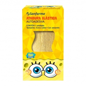 ATADURA ELASTICA AUTO ADESIVA BOB ESPONJA SANFARMA