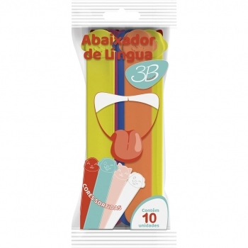 ABAIXADOR DE LINGUA PLASTICO COM AROMA C/10UN