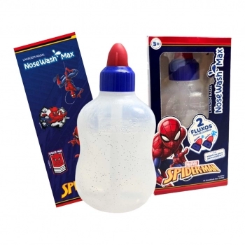 DISPOSITIVO P/ LAVAGEM NASAL NOSEWASH MAX 240ML - SPIDERMAN