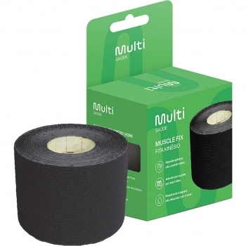 FITA KINESIO PRETA 5CMX5M MULTILASER