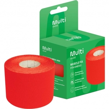 FITA KINESIO VERMELHA 5CMX5M MULTILASER