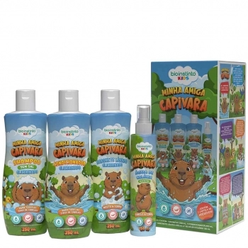 KIT CABELO E CORPO MINHA AMIGA CAPIVARA BIO INSTINTO KIDS 4 ITENS
