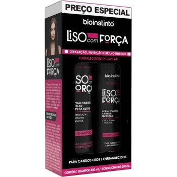 KIT CAPILAR LISO COM FORÇA BIO INSTINTO 2 ITENS