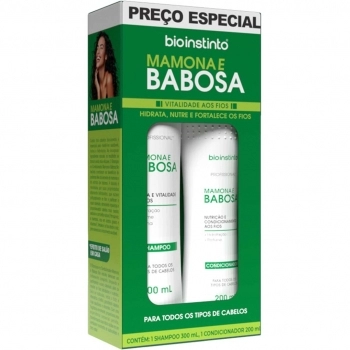 KIT CAPILAR MAMONA E BABOSA BIO INSTINTO 2 ITENS
