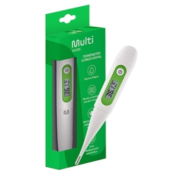 TERMOMETRO CLINICO DIGITAL BRANCO HC148 MULTILASER