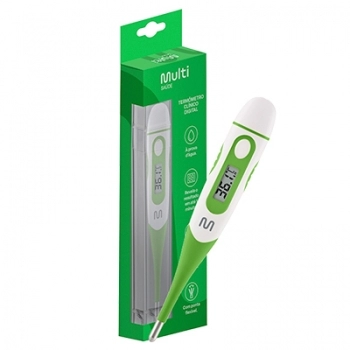 TERMOMETRO CLINICO DIGITAL PONTA FLEXIVEL HC149 MULTILASER