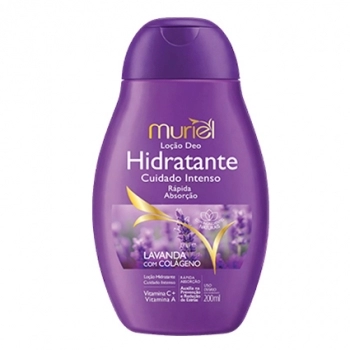 LOÇÃO HIDRATANTE CORPORAL MURIEL LAVANDA COM COLAGENO ACAO DES 200ML