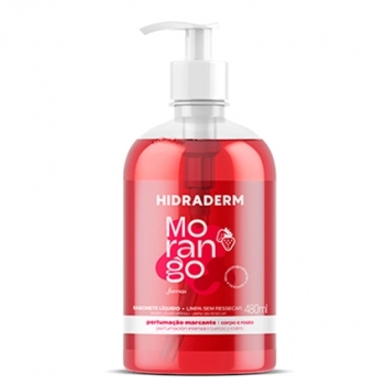SABONETE LIQUIDO ESFOLEANTE MORANGO 150ML HIDRADERM