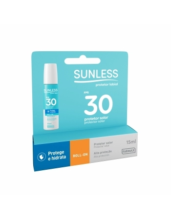 PROTETOR SOLAR LABIAL FPS 30 SUNLESS 15ML FARMAX